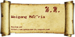 Weigang Mária névjegykártya